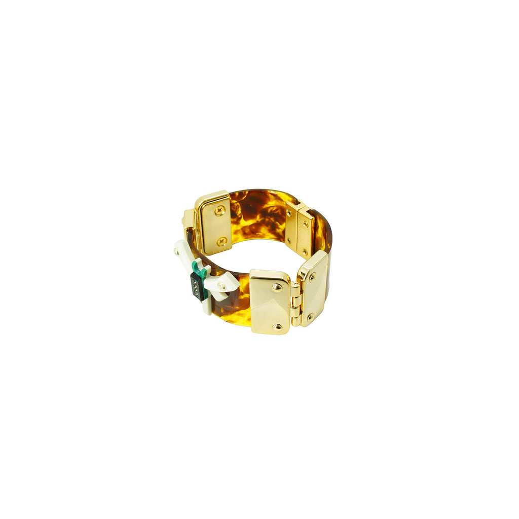 BRACELETE LIBÉLULA CARAMELO GRANITO