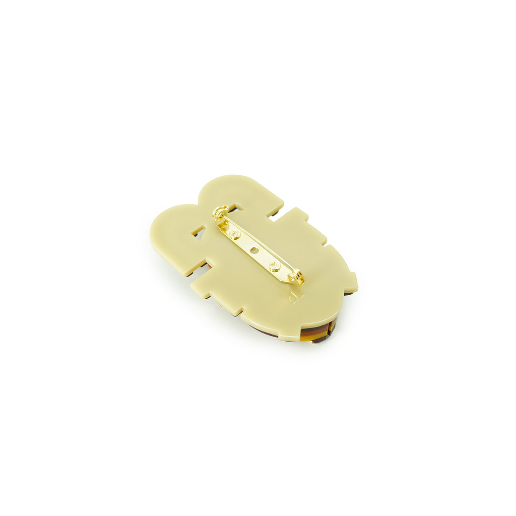 BROCHE ESCARAVELHO DECO KAHKI