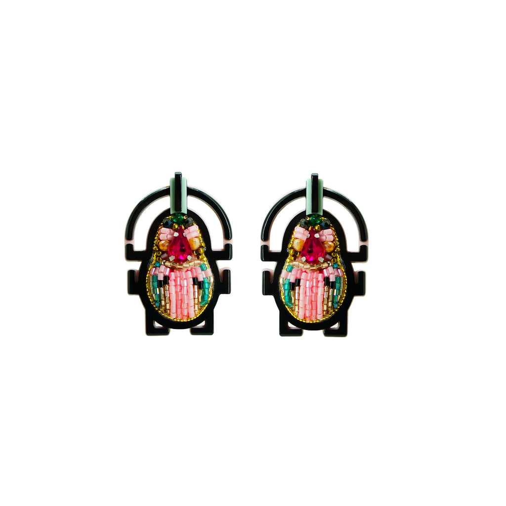 BRINCO SCARAB BORDADO