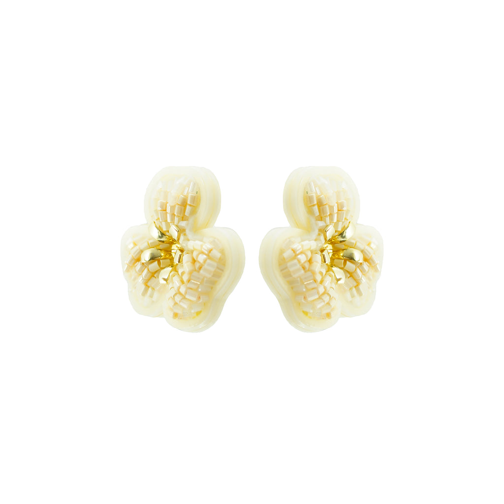 BRINCO FLOR BORDADA