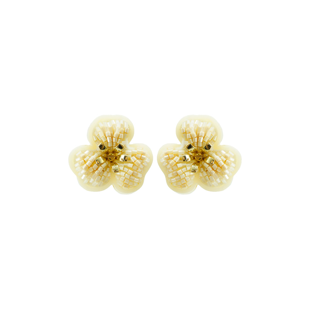 BRINCO FLOR BORDADA