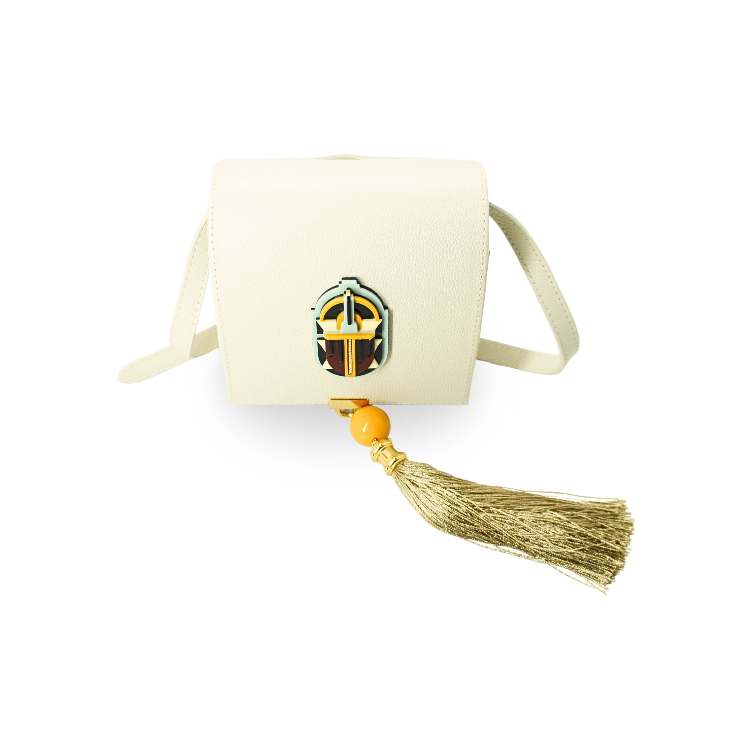 SCARAB DECO LEATHER BAG