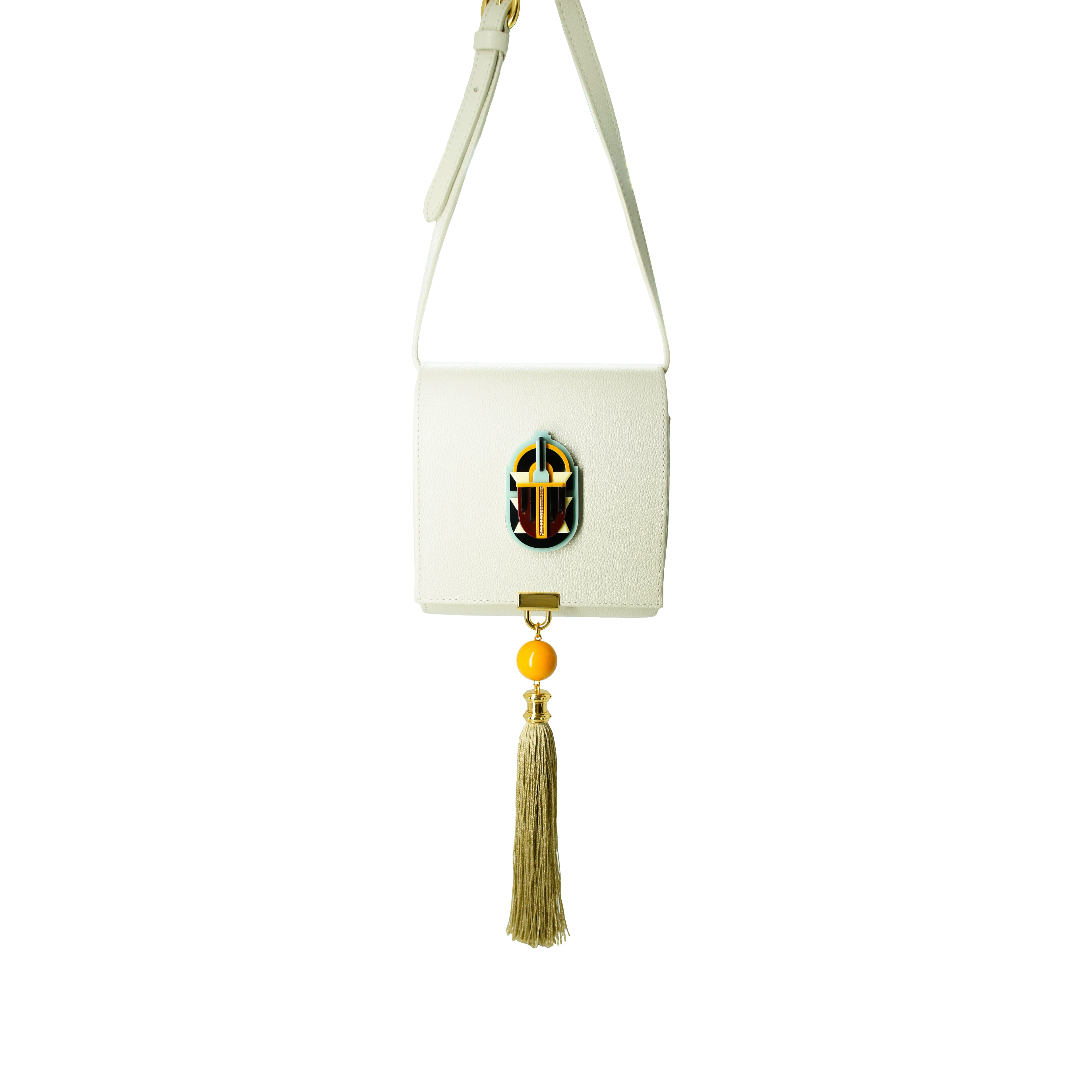SCARAB DECO LEATHER BAG