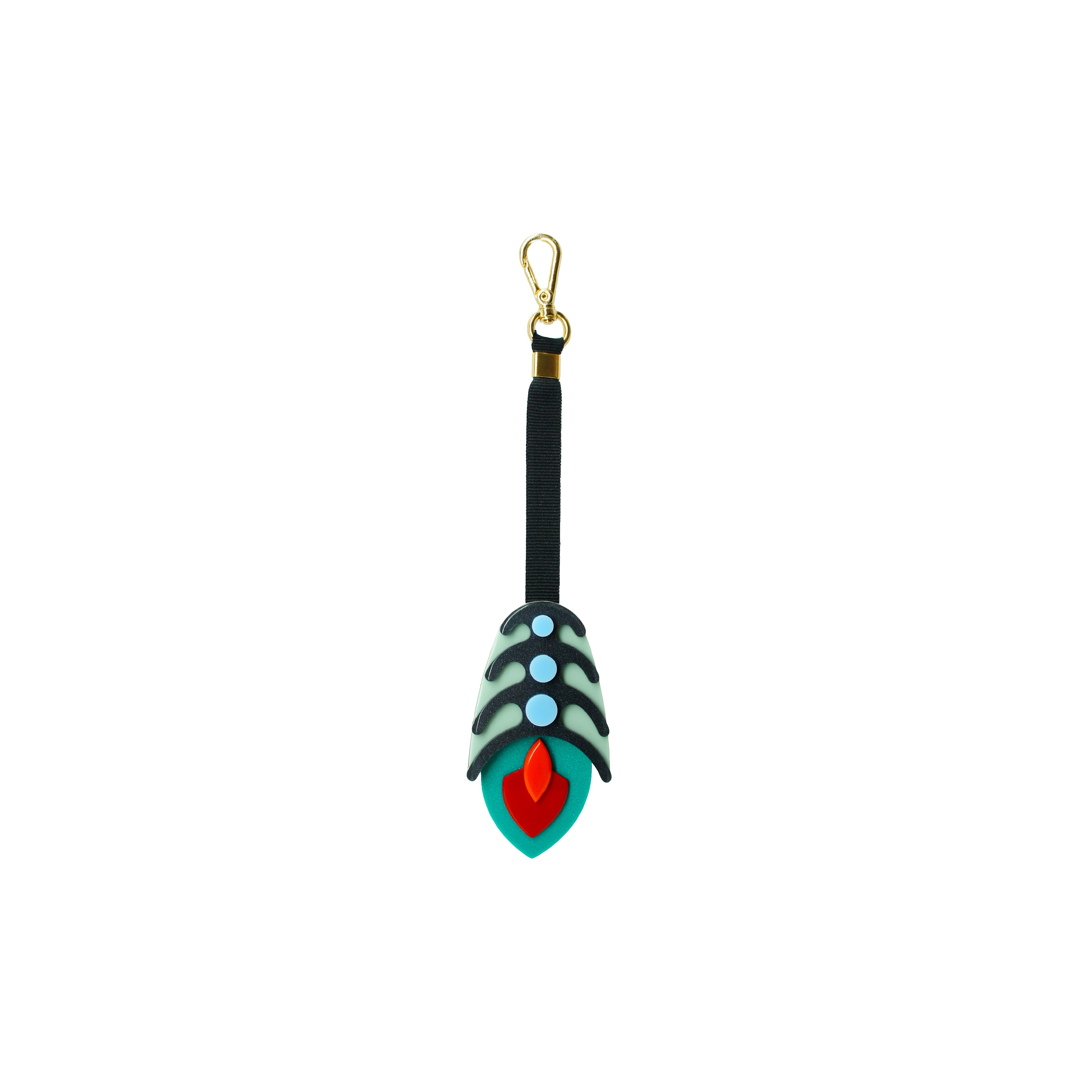 PEACOCK FEATHER KEYCHAIN