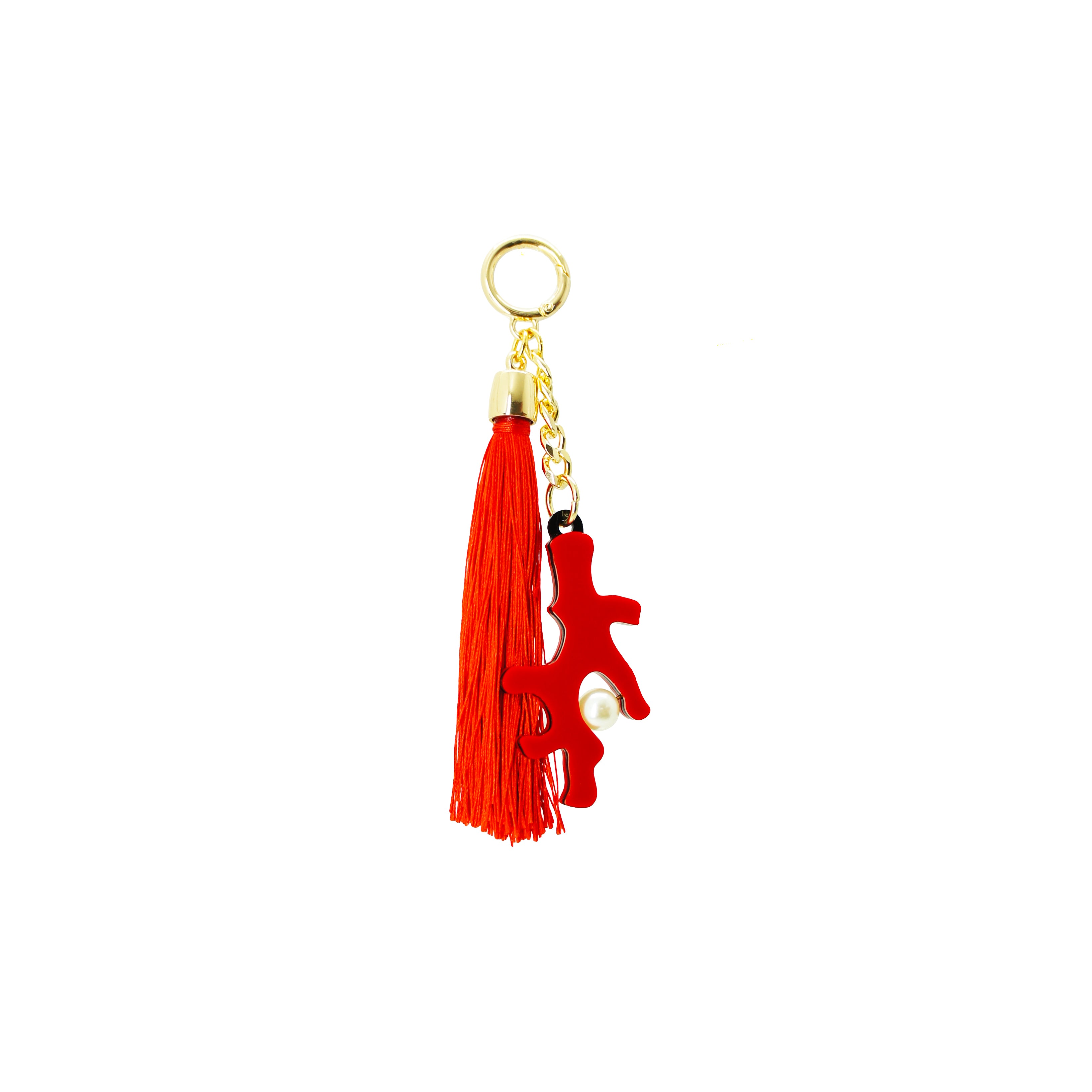 CORAL / RED KEYRING