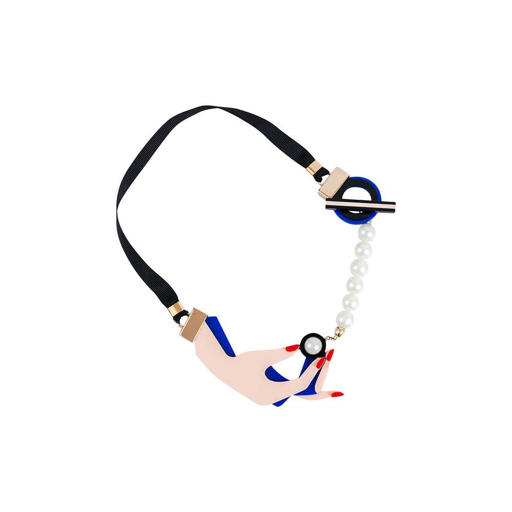 COLAR HANDS CURTO ROSA