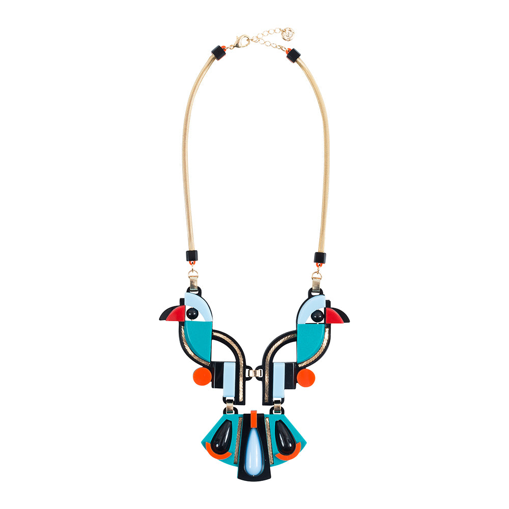 NECKLACE BIRDS / TURQUOISE GREEN