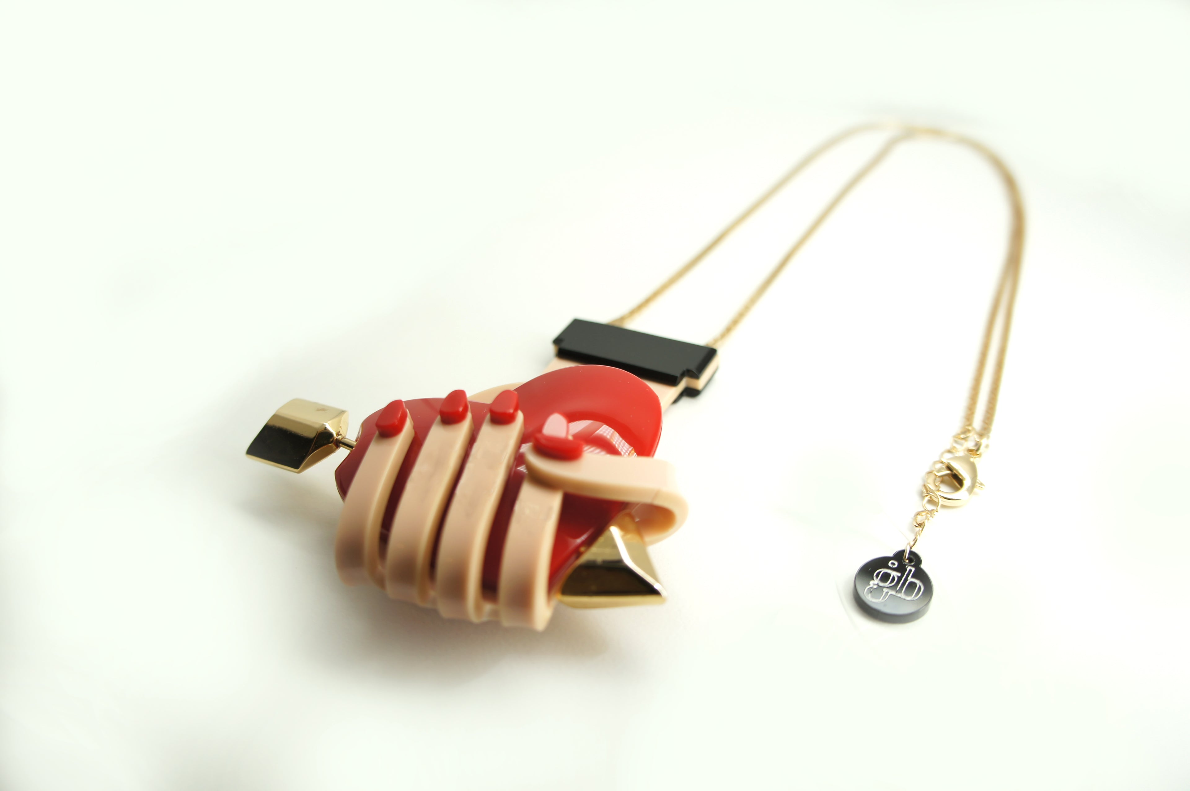 Long Hand and Heart Necklace