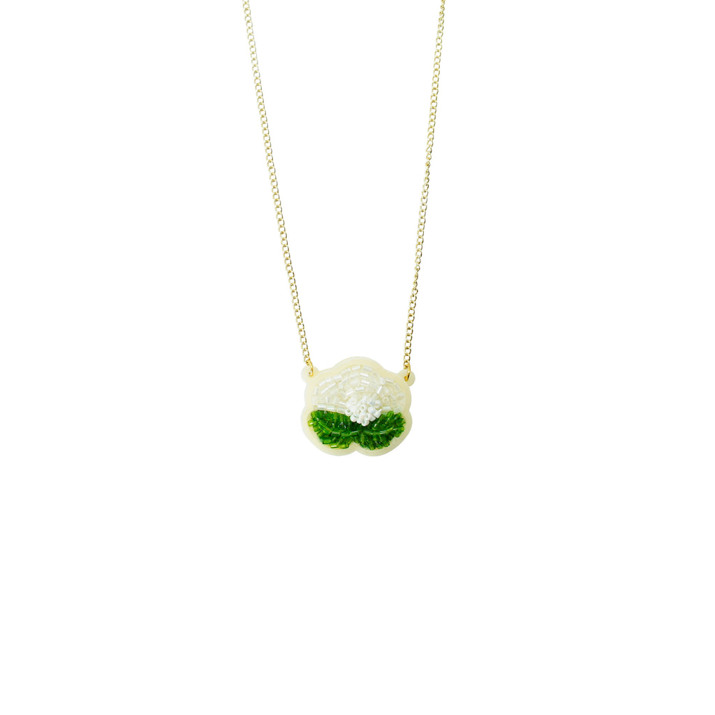 Colar Flor de Algodão