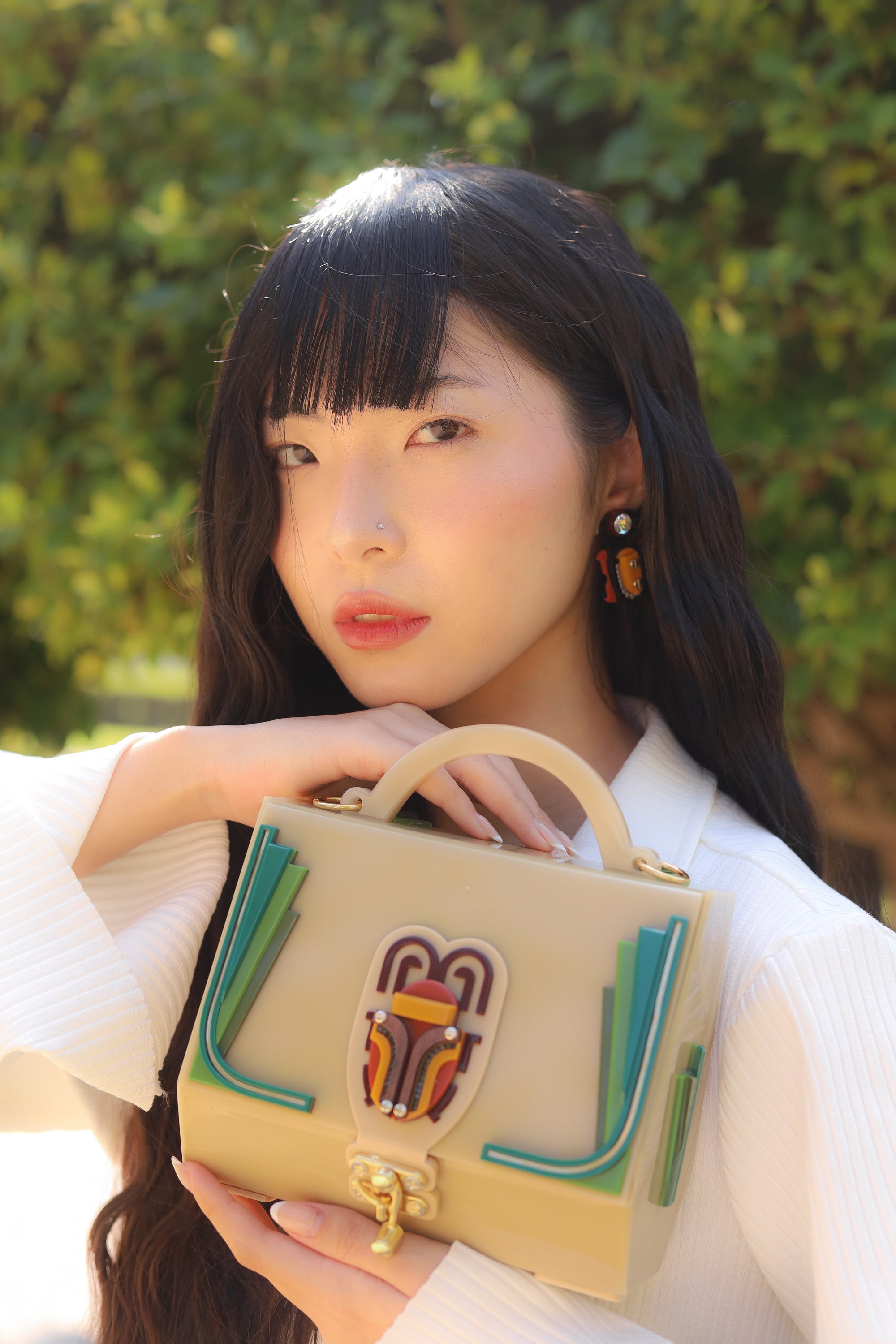 SCARAB / ROSE CLUTCH BAG