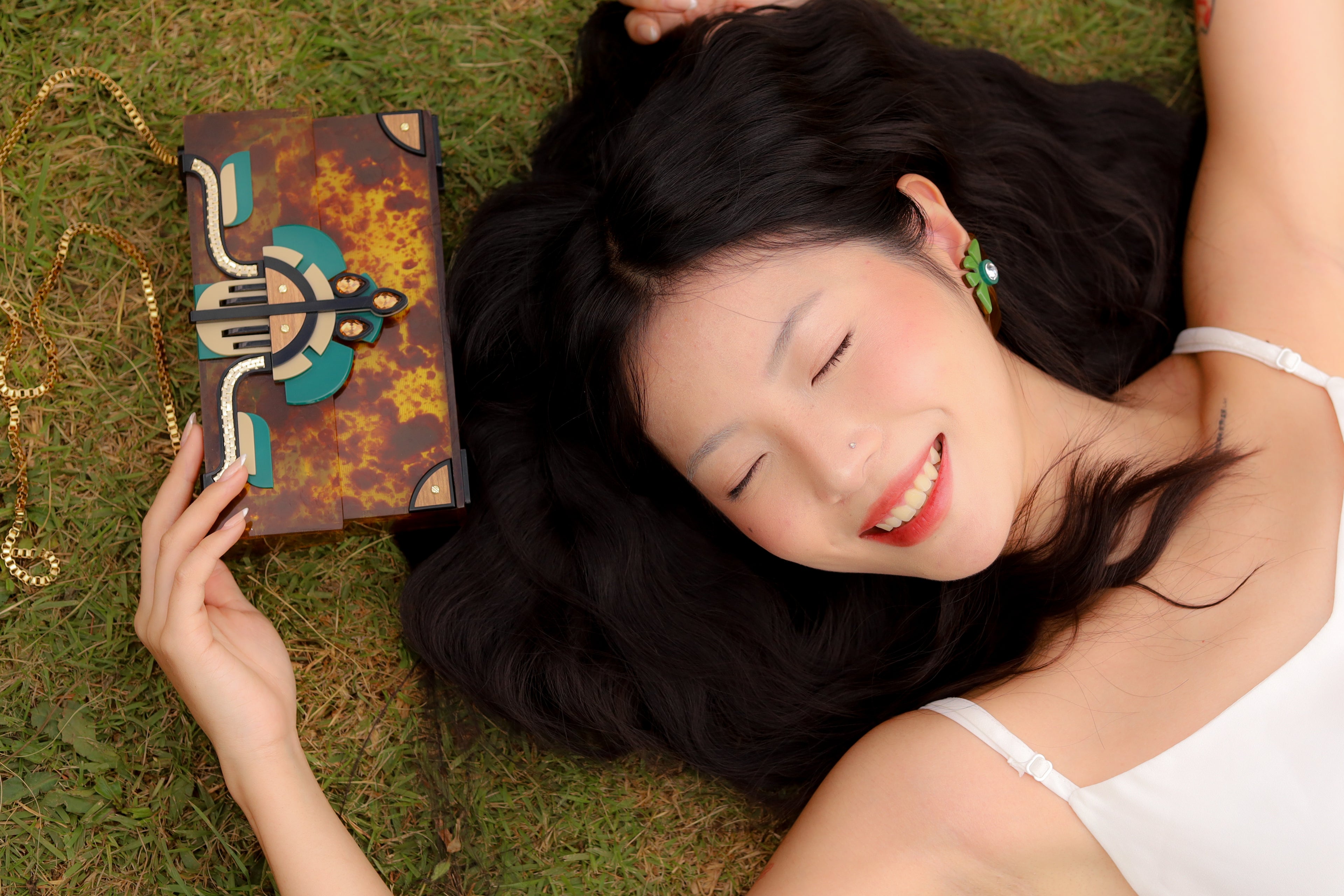 CLUTCH DEMY / CARAMEL GRANITE