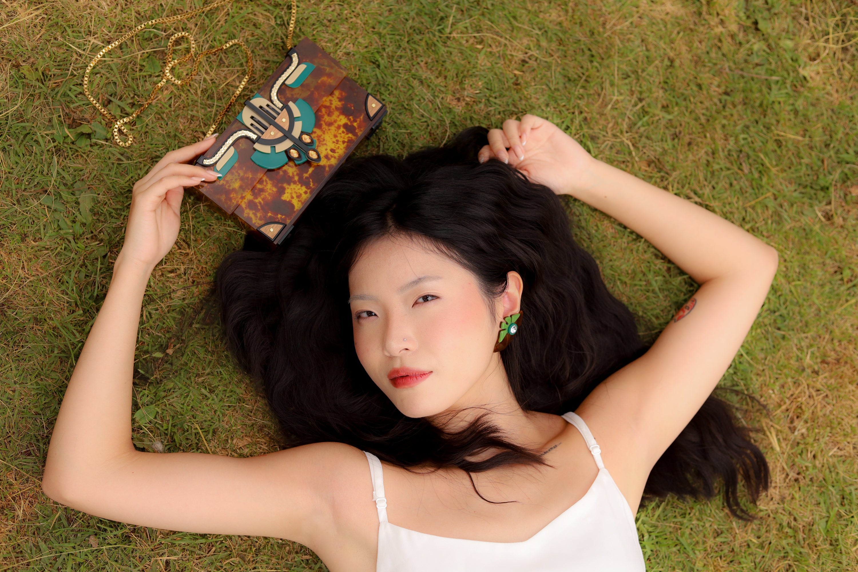 CLUTCH DEMY / CARAMEL GRANITE